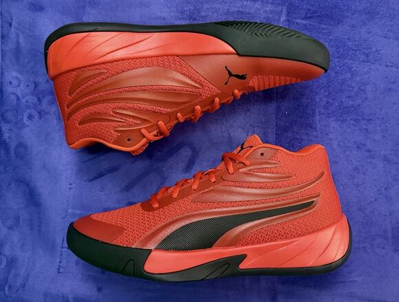 Puma Other - Puma Court Pro Basketball Sneakers Mens 8 Red Black Trim Shoes 310829-02